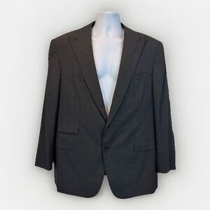 Ralph Lauren Purple Label Custom Fit Gray 100% Wool Blazer Men's Sz 44R Italy